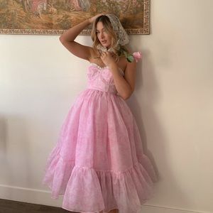 💗  Selkie Pink Porcelain French Corset Puff Dress